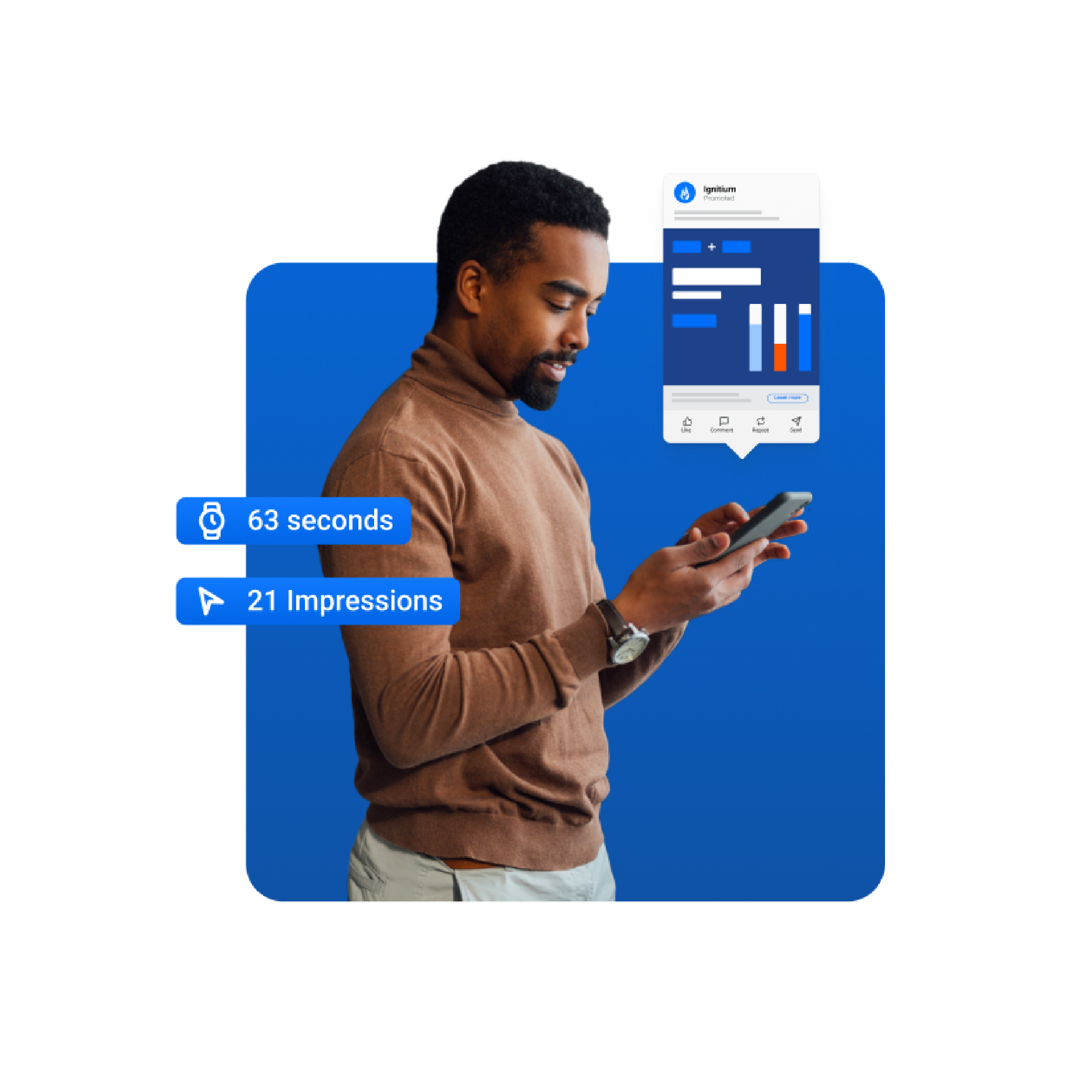 Photo of a man in a room using a tablet computer